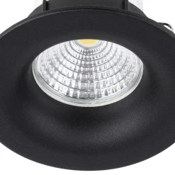 Spotlights & Downlights-Innfelt lampe Saliceto Stel 88 mm 2700K Svart