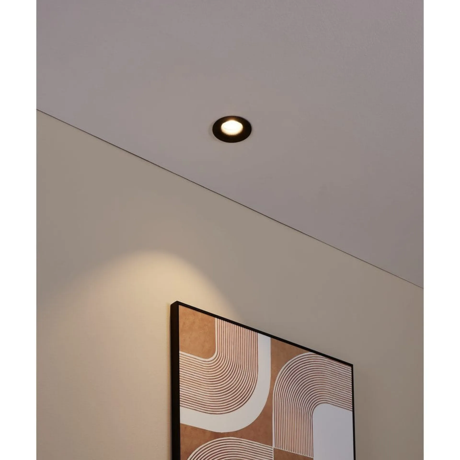 Spotlights & Downlights-Innfelt lampe Saliceto Stel 88 mm 2700K Svart
