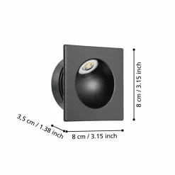 Spotlights & Downlights-Innfelt lampe Zarate Svart