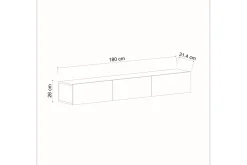 Tv-Benk & Mediabenk-Interlaken TV-benk 180 cm Svart