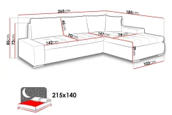 Sovesofaer-Irja Divansovesofa 4-seter Vendbar Haze 11 + Phoenix 5