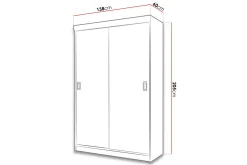 Concept 55 Isolaz Garderobe med Speil LED-belysning RGB