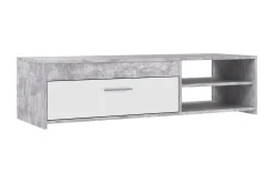 Tv-Benk & Mediabenk-Iztaza TV-benk 120 cm Hvit,Betonggrå