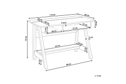 Jackson Skrivebord 110 cm med Oppbevaringshylle