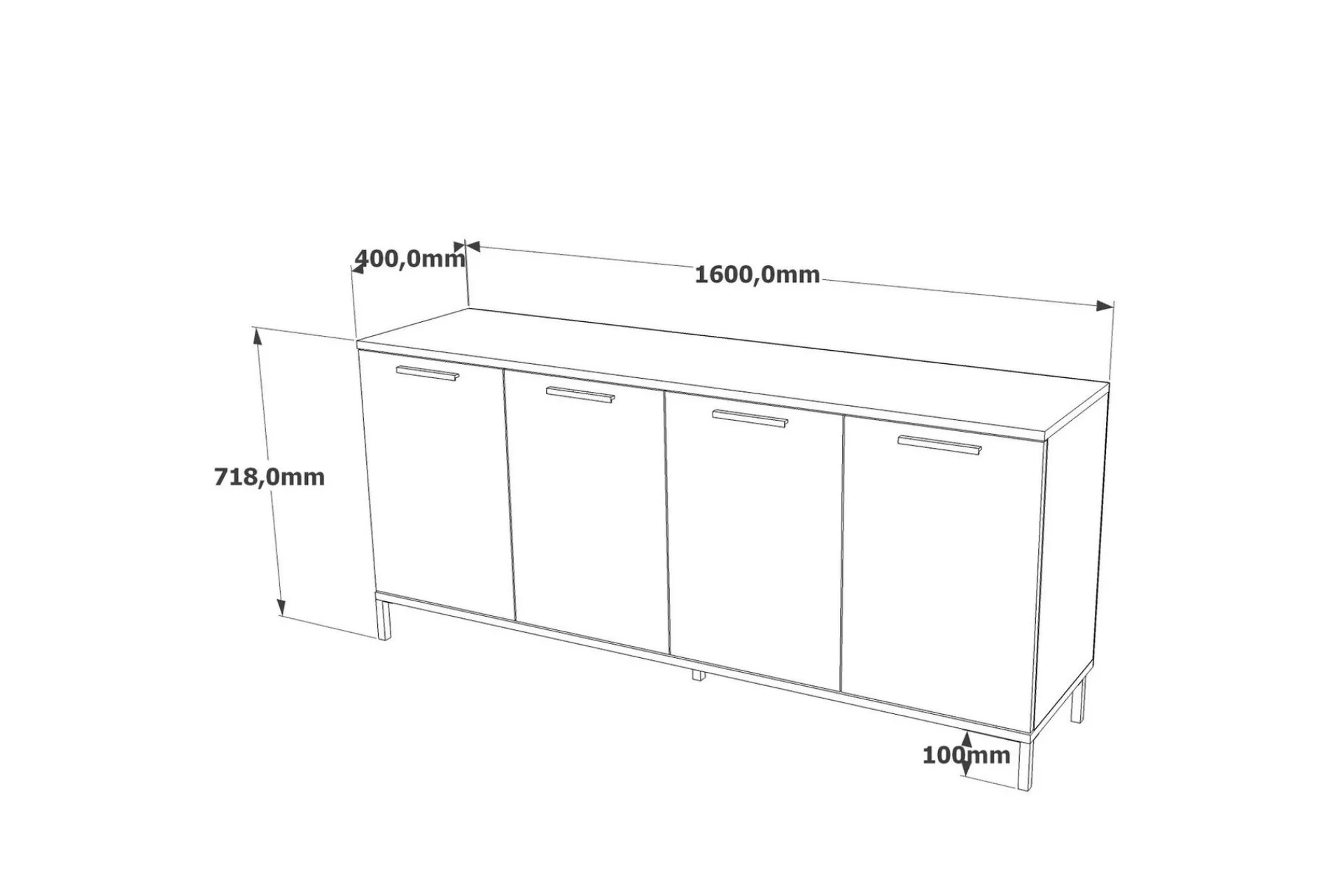 Gangbord|Avlastningsbord-Jagmal Konsollbord 160x71,8 cm Antrasitt/Brun