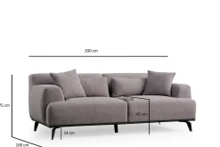 2 Seter Sofa-Jaguar 2-seters Sofa Brun,Grey