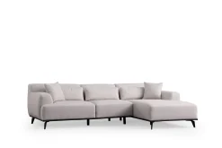 Sofa Med Sjeselong-Jaguar 4-seters Sofa med Divan Hvit