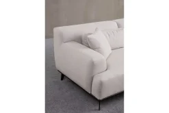 Sofa Med Sjeselong-Jaguar 4-seters Sofa med Divan Hvit