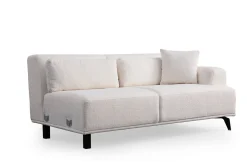 Sofa Med Sjeselong-Jaguar 4-seters Sofa med Divan Hvit