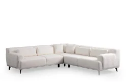 Sofa Med Sjeselong-Jaguar 4-seters Sofa med Divan Hvit