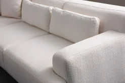 Sofa Med Sjeselong-Jaguar 4-seters Sofa med Divan Hvit