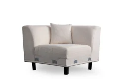Sofa Med Sjeselong-Jaguar 4-seters Sofa med Divan Hvit