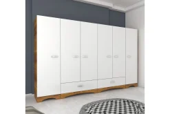 Garderober & Garderobesystem-Jaitun Garderobe 243x181 cm Hvit/Brun