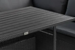Comfort Garden Puteoppbevaring & Møbelbeskyttelse|Hagemøbler Barn-James Light Sofagruppe 5-seter Svart