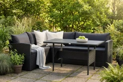 Comfort Garden Puteoppbevaring & Møbelbeskyttelse|Hagemøbler Barn-James Light Sofagruppe 5-seter Svart