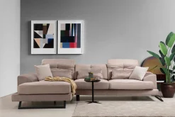 Sofa Med Sjeselong-Jaraad Divansofa Høyre Lys Beige