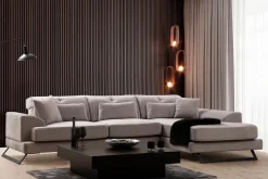 Hjørnesofa|Velour Sofa & Fløyel Sofa-Jaraad Divansofa 3-seters Grey