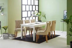 Basic Home Spisegrupper-Jasmin Spisegruppe med 6 Viktoria Stoler Hvit
