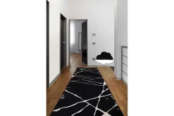 Moderne Tepper-Jassi Gangmatte 80x300 cm Rektangulær Svart