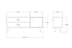 Tv-Benk & Mediabenk-Jena TV-benk 120 cm Brun