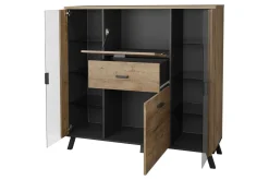 Sideboard & Skjenker-John Skjenk 131x40x131 cm Svart,Eik