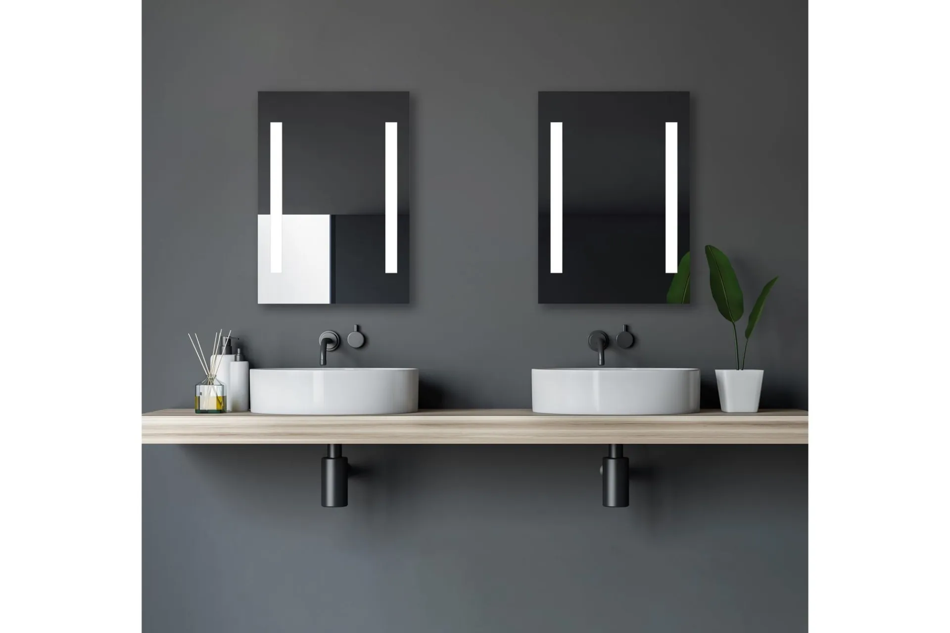 Jordberga Baderomsspeil 70 cm LED-Lys