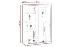 Julissa Garderobe 150 cm