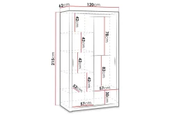 Garderober & Garderobesystem-Julissa Garderobe 120 cm med Speil Tre/Natur