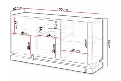 Scandinavian Choice Oppbevaringsskap|Skap-Juniskär Highboard Hvit