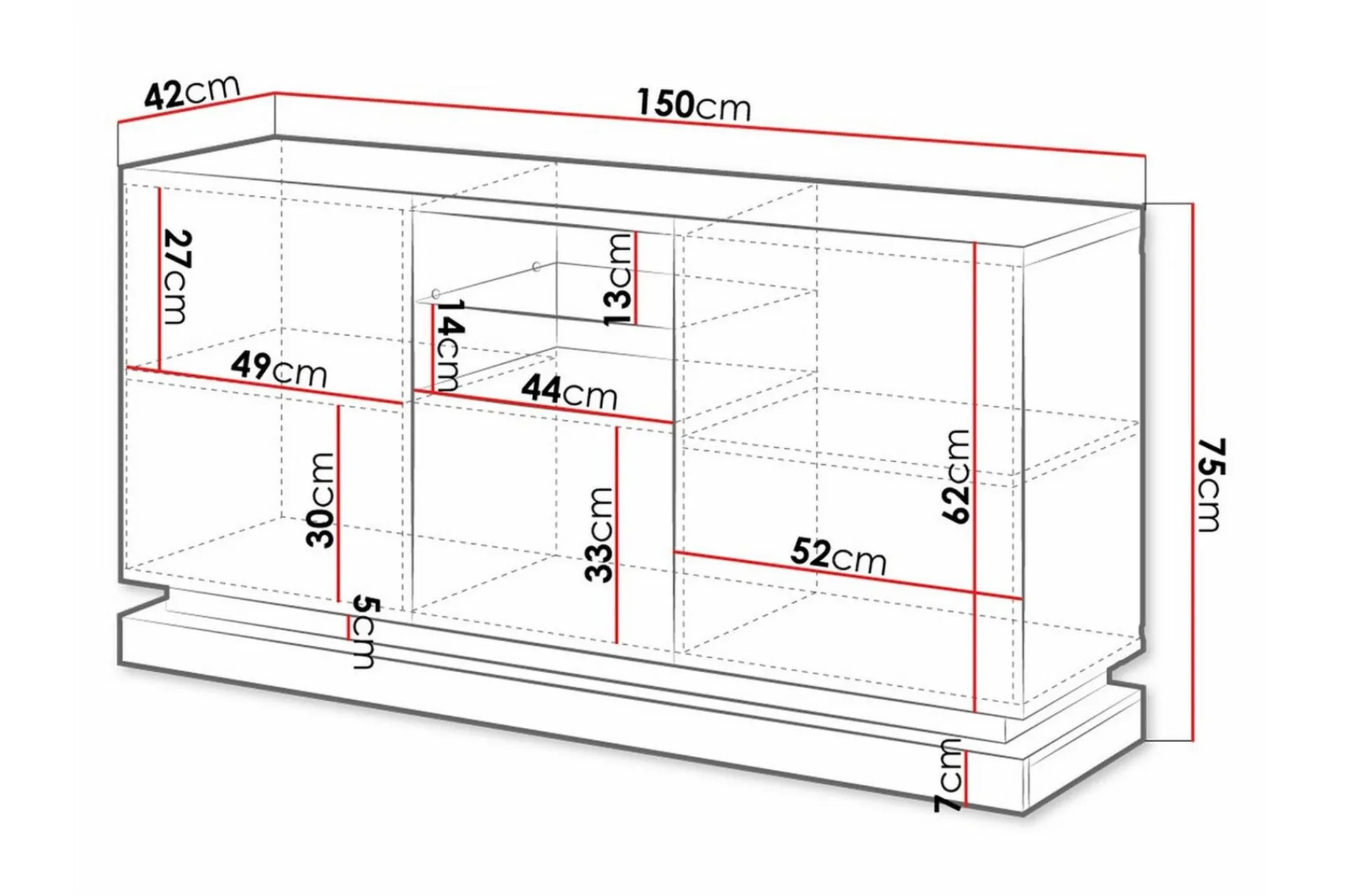 Scandinavian Choice Oppbevaringsskap|Skap-Juniskär Highboard Hvit