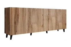 Scandinavian Choice Oppbevaringskiste|Entrekommode-Juniskär Skjenk med oppbevaring tre 40x82x200 cm Eik