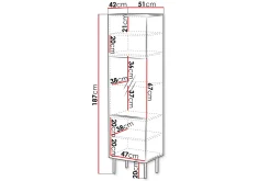 Scandinavian Choice Juniskär Vitrineskap 51 cm