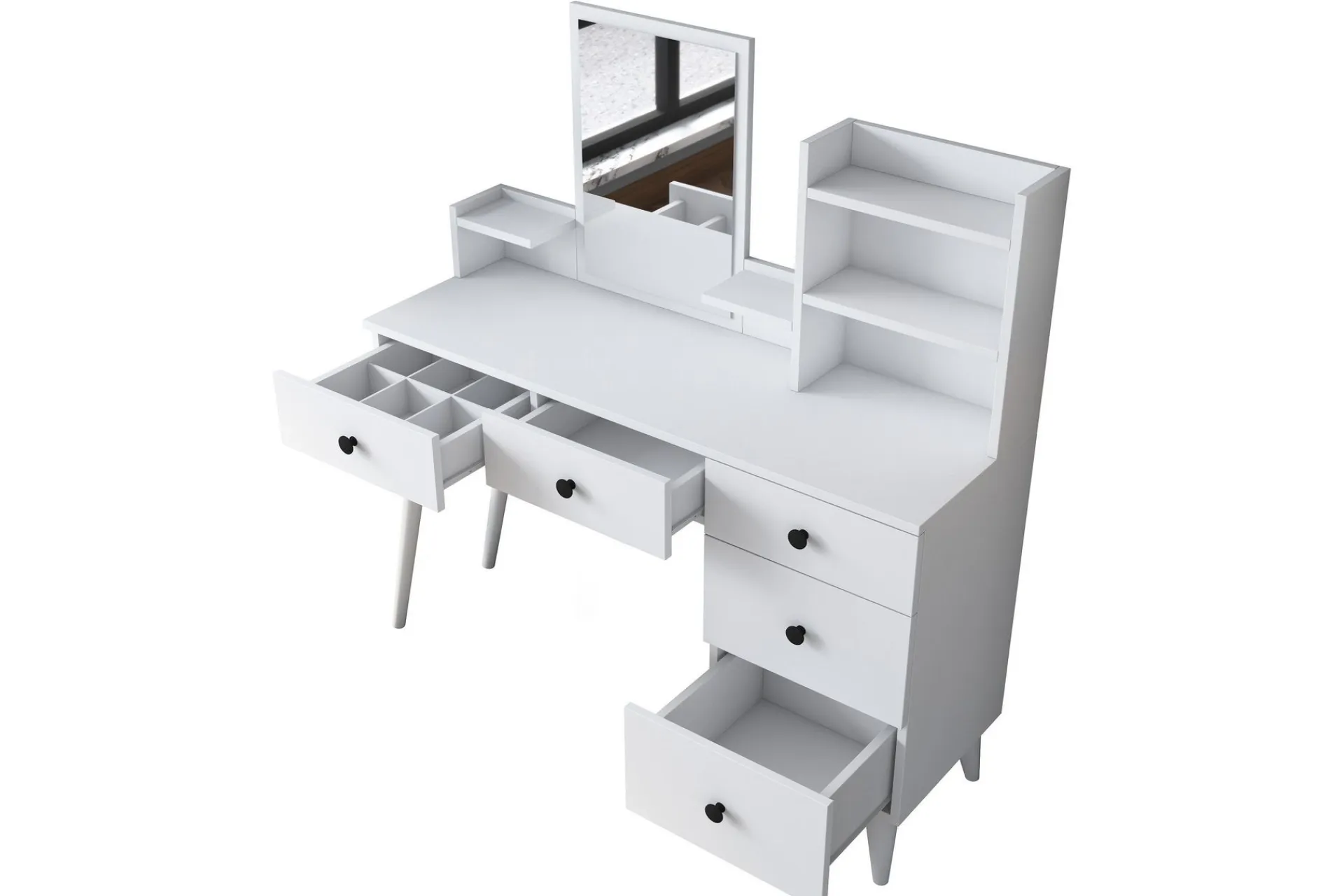 Sminkebord & Toalettbord-Junji Sminkebord 118,2x93,8 cm Hvit