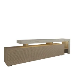 Tv-Benk & Mediabenk-Jurukovo TV-benk 192x53x37 cm Travertin, varm eik