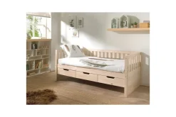 Barneseng & Juniorseng-Kabin seng Fritz Naturlig, Med skuff Natural