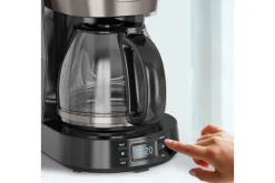 Black+Decker Kaffemaskin & Kaffetilbehør|Kjøkkenutstyr-Kaffetrakter LCD 12 Kopper Sølv