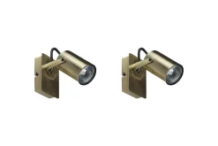 Spotlights & Downlights-Kalypso Spotlight 2 stk GU10 Messing