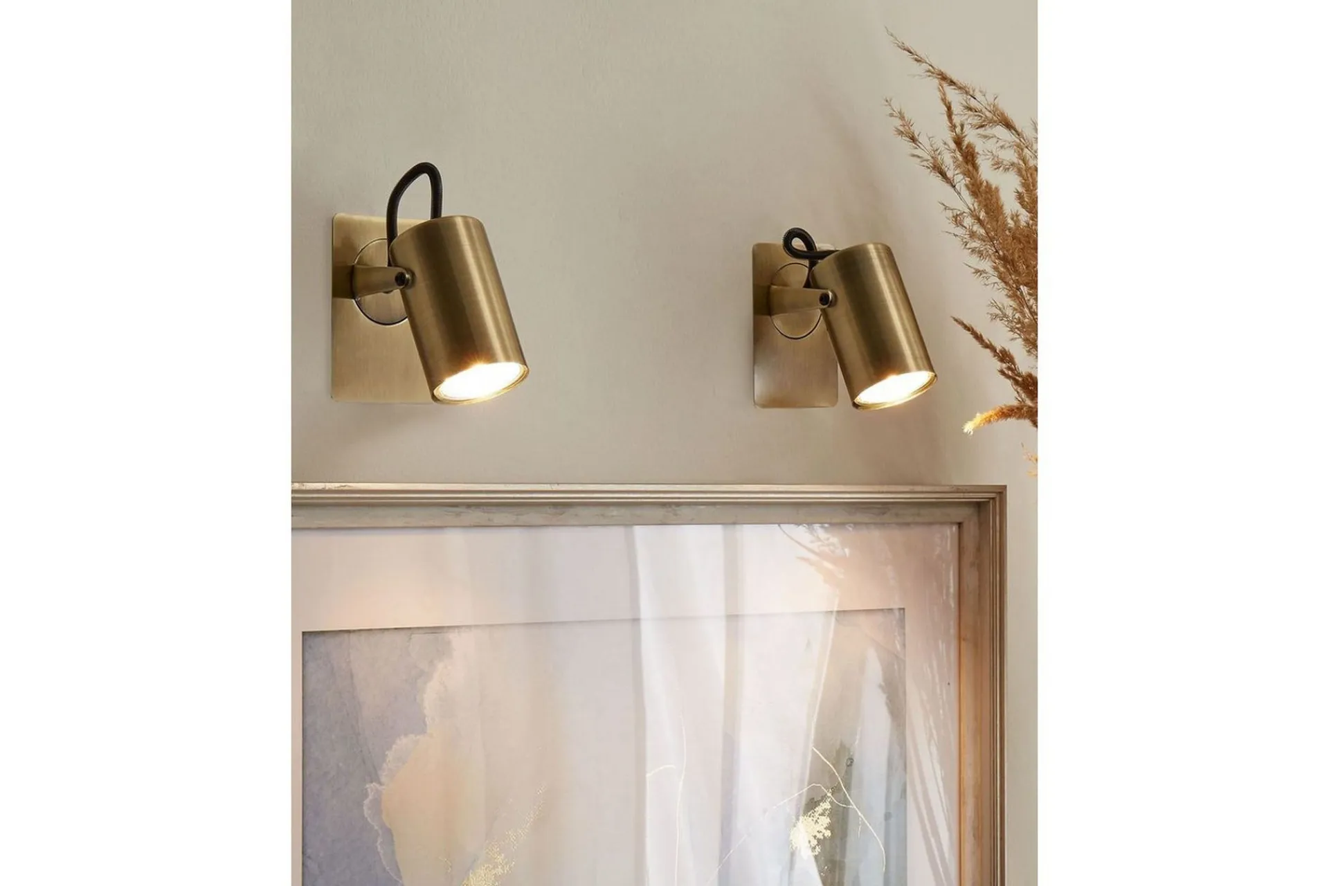 Spotlights & Downlights-Kalypso Spotlight 2 stk GU10 Messing