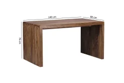 Wohnling Kontorbord-Kanaria Skrivebord 140 cm Tre/Natur