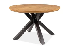 Spisebord & Kjøkkenbord-Karara Spisebord 120 cm Rundt Svart,Tre/Natur
