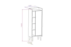 Oppbevaringsskap|Skap-Keachi Highboard 50x30 cm Antracit