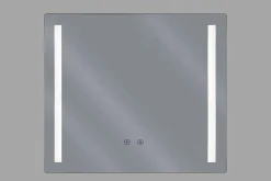 Baderomsspeil Med Belysning|Baderom-Kendram Speil LED 60x70 cm Transparent