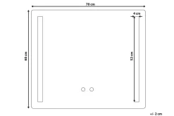 Baderomsspeil Med Belysning|Baderom-Kendram Speil LED 60x70 cm Transparent