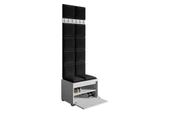 Oppbevaringsskap|Skap-Kenmare Highboard White/Black Hvit/Svart
