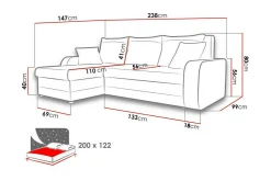 Sovesofaer-Kintore 3-sits Hörnbäddsoffa Brown Brun