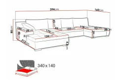 Velour Sofa & Fløyel Sofa|Sovesofaer-Kintore 4-sits Hörnbäddsoffa Dark grey Mørkegrå