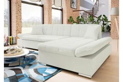Sofa Med Sjeselong-Kintore 3-sits Hörnsoffa White Hvit