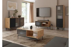Vitrineskap|Skap-Kintore Vitrineskap 180 cm Svart