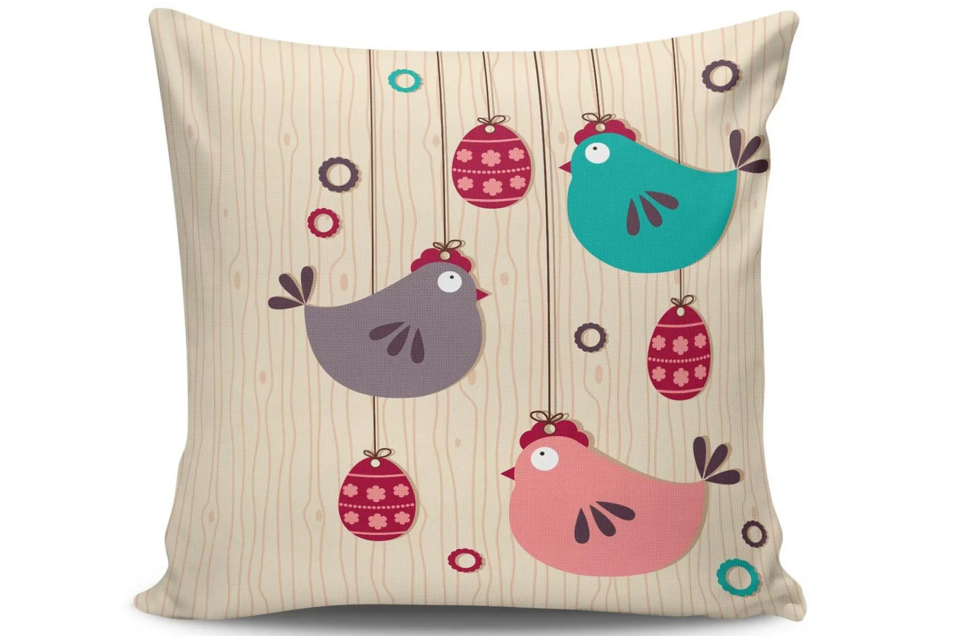 Pynteputer-Kissy Pute 45x45 cm Beige,Flerfärgad