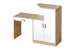 Kontorbord-Klacksberg Skrivebord 150 cm med Oppbevaringsskuff + Skap Eik